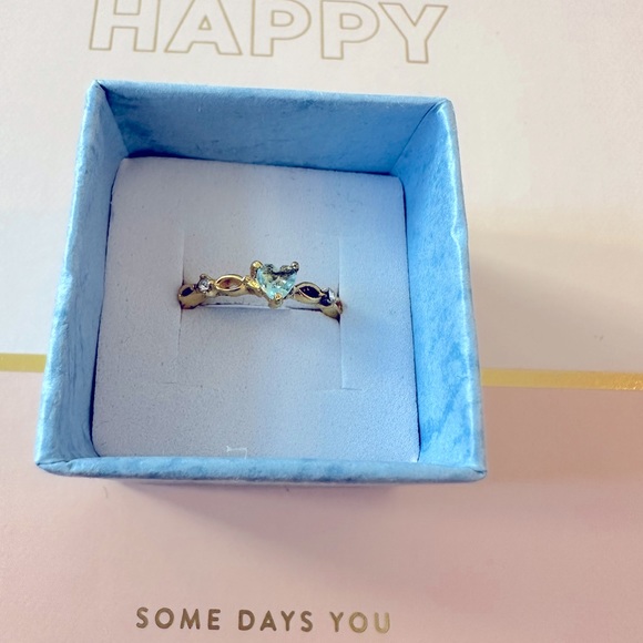NWT Beautiful Aqua Blue Heart Ring🩵 - Picture 1 of 3